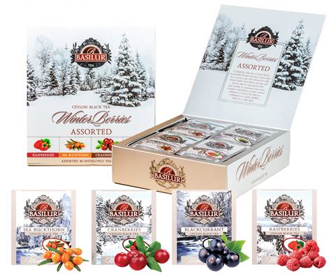 Zestaw Herbat Na Prezent 4 SMAKI Owocowe Basilur Winter Berries