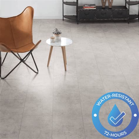 Wood Effect 8mm Water Resistant Light Concrete Effect Laminate Dfd