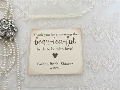 Bea Tea Ful Bride To Be Tea Party Favor Bags Bridal Shower Etsy