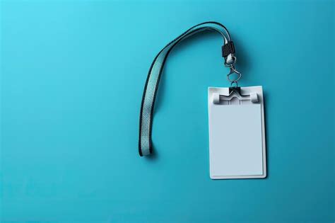 Id Holder With Lanyard Isolated On Background Premium Ai Generated Image