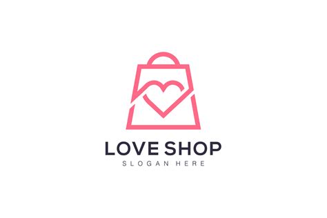 Love Shop Logo Vector Design Graphic By Dunia8103 · Creative Fabrica