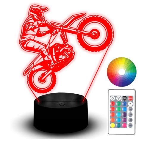 Lampka Nocna Led Statuetka Rgb D Grawer Motocross Cross Enduro Motor