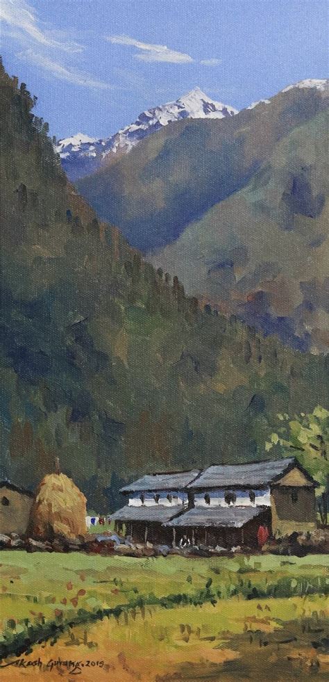 Varavari Village Pokhara Kaski Nepal By Akash Gurung Nepal Art