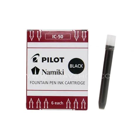 Pilot Namiki Fountain Pen Ink Cartridge Ic Black Pack Of