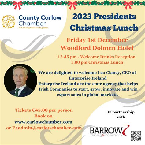 2023 Presidents Christmas Lunch Carlow Chamber