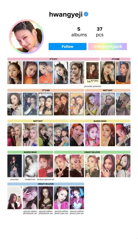 Yeji Photocard Template Itzy Icy To Crazy In Love Era