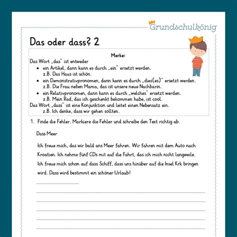 Königspaket Das Oder Dass Deutsch 4 Klasse Inklusive Test