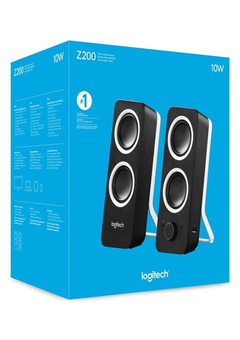 Logitech Logitech Z200 Multimedia Speakers/PC Speakers - Midnight Black | Falcon Computers