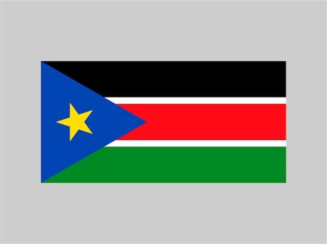 Premium Vector South Sudan Flag Official Colors And Proportion Vector