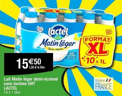 Promo Lactel Lait Matin L Ger Demi Cr M Sans Lactose Uht Chez Migros