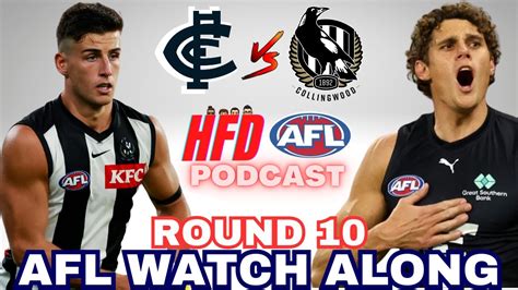 Afl Watch Along Round Carlton Blues Vs Collingwood Magpies Youtube