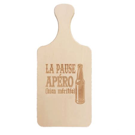 Planche apéro en bois avec gravure personnalisée