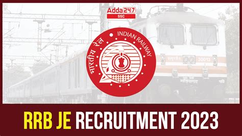 RRB JE Recruitment 2023 Notification Apply Online Form