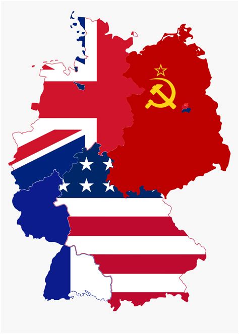 Transparent German Clipart - Map Of Allied Occupied Germany, HD Png Download - kindpng