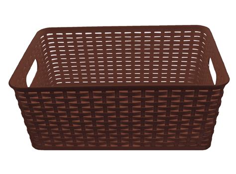 YBM Home Plastic Rattan Storage Box Basket Organizer For Bathroom