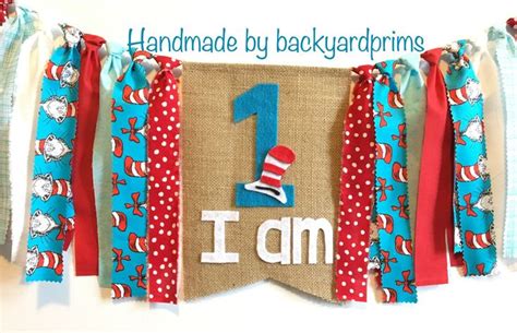 Highchair Banner 1st Birthday Party Banner Rag Banner Kids Party