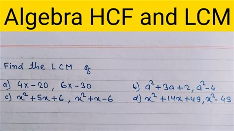 Class 8 HCF LCM Hcf And Lcm Tricks Lcm Hcf Hcf Lcm Class 10 YouTube