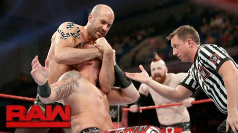 Heath Slater Rhyno Vs Cesaro Sheamus Raw June Youtube