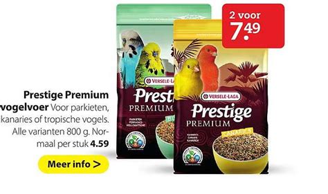 Prestige Premium Vogelvoer Aanbieding Bij Pets Place 1Folders Nl