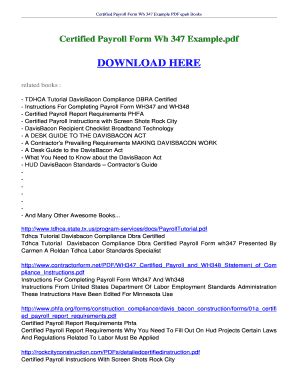 Fillable Online ebookread Certified Payroll Form Wh 347 Example FREE ...