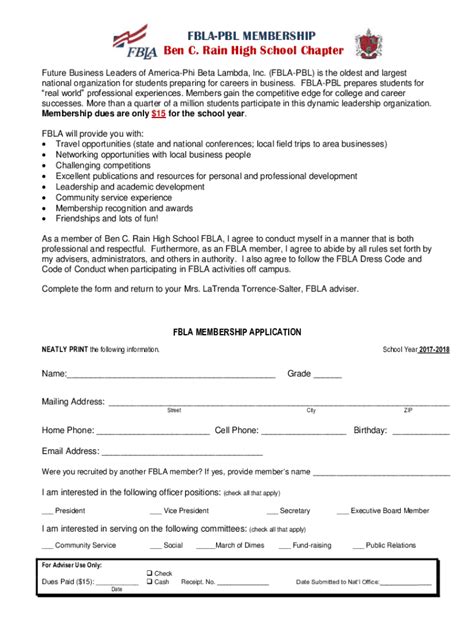 Fillable Online Images Pcmac FBLA PBL MEMBERSHIP FORM Fax Email Print