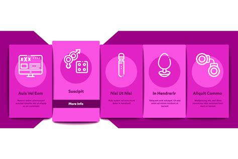 Intim Shop Sex Toys Onboarding Elements Icons Set Vector By Pikepicture Thehungryjpeg