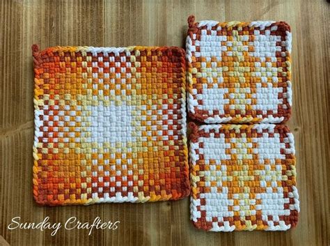 Large Woven Potholders Set Of Traditional Handmade Cotton Hot Pad Woven Trivet Housewarming