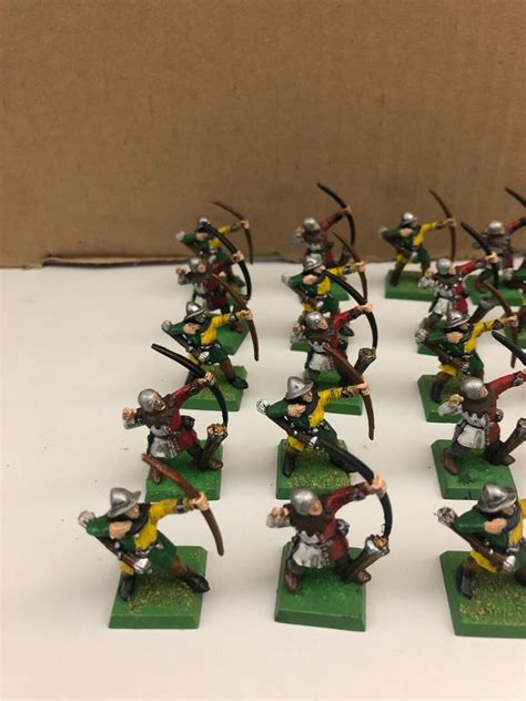 Warhammer Bretonnian Peasant Bowmen 25 Mostly Painted Bretonnia