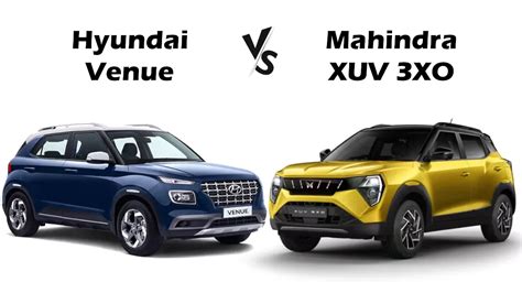 Hyundai Venue Vs Mahindra XUV 3XO A Detailed Comparison For Indian