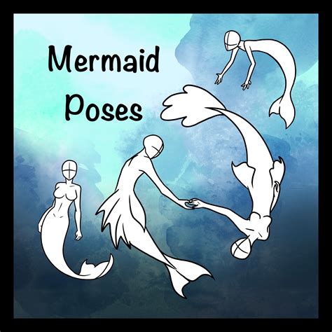 28 Mermaid Reference PNG and JPEG Files, Dynamic Mermaid Clipart ...