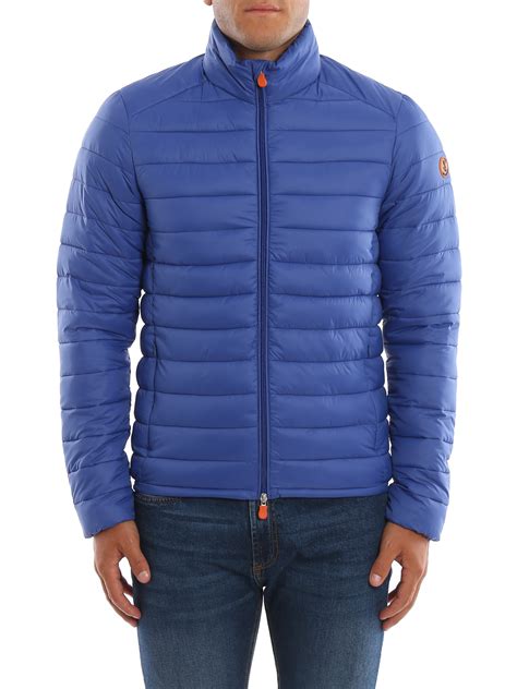 Padded Jackets Save The Duck Light Blue Quilted Light Puffer Jacket