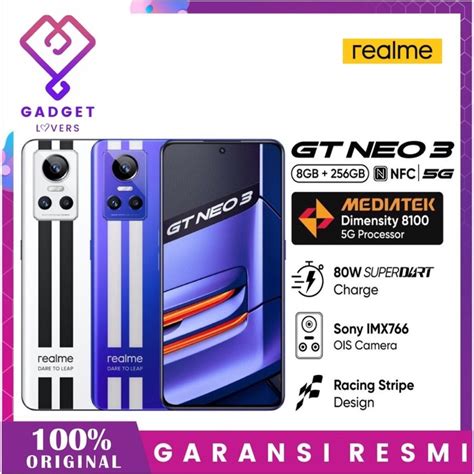 Jual Realme Gt Neo 3 80w 5g 8gb 256gb Garansi Resmi Realme Indonesia