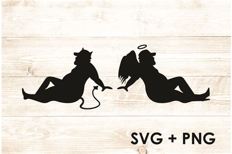 Angel And Devil Sexy Fat Man Svg Graphic By Too Sweet Inc · Creative