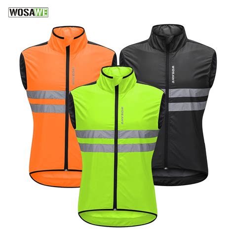 Wosawe Cycling Vest High Visibility Reflective Safety Vest Night