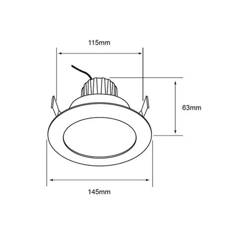 Empotrado LED Luz cálida 11W Negro Tecnolite Empotrados en techo