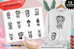 Easter Egg Hot Air Balloon Clipart Set