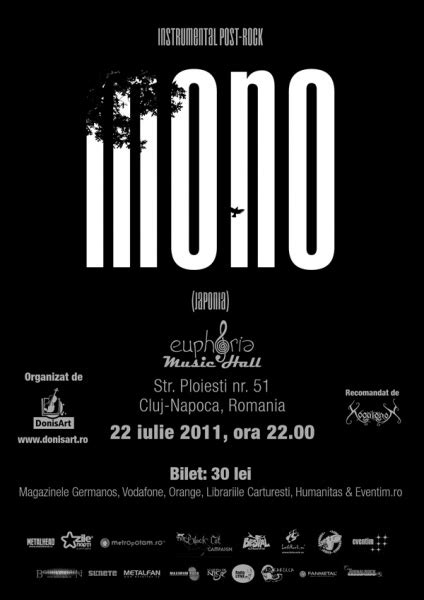 Concert Mono în Euphoria Music Hall din Cluj Napoca iConcert ro