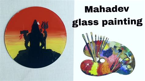 Mahadev Glass Painting🎨 How To Draw Shiv Painting Glass Painting