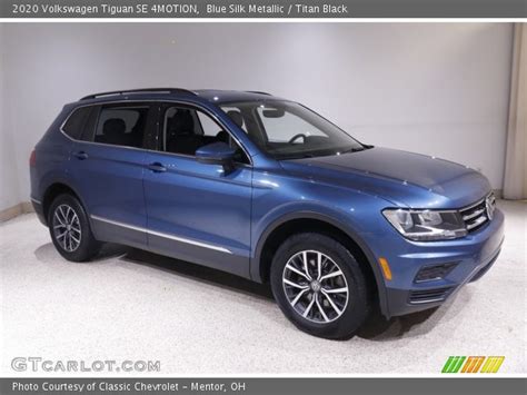 Blue Silk Metallic 2020 Volkswagen Tiguan Se 4motion Titan Black Interior