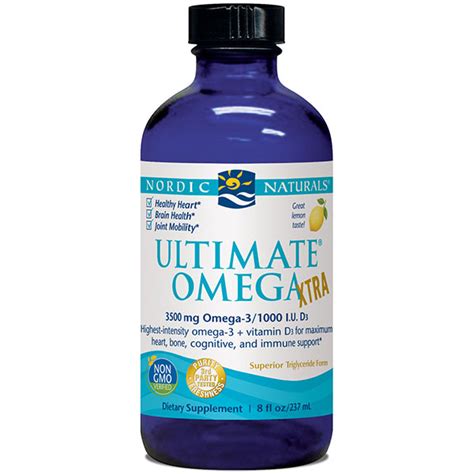 Ultimate Omega Xtra Liquid Fish Oil Lemon Oz Nordic Naturals Skyjo