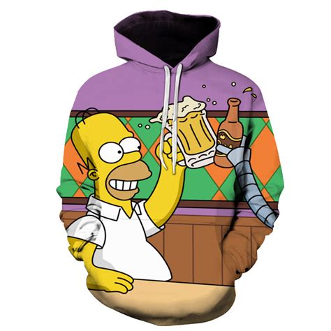 Simpsons Hoodie | Pullover Hoodie | 3D Sweatshirt | 3D Print Hoodie ...