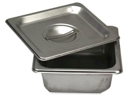 Stainless Steel Firing Container with Lid - L. Metal Clay Discount Supply