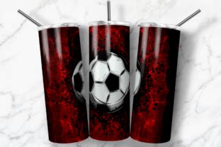 Soccer Ball Tumbler Wrap Design Graphic By Skye Design Creative Fabrica