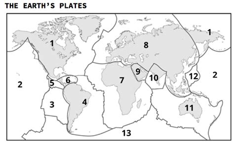 Blank Map Of Tectonic Plates Calendrier 2021 | Images and Photos finder