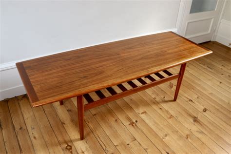 Table Basse Scandinave Teck Vintage Grete Jalk Colonel Vintage