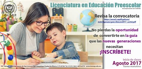 Estudia La Licenciatura En Educaci N Preescolar