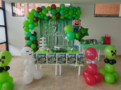 Fiesta Minecraft Cumpleaños con tema de minecraft Fiesta minecraft