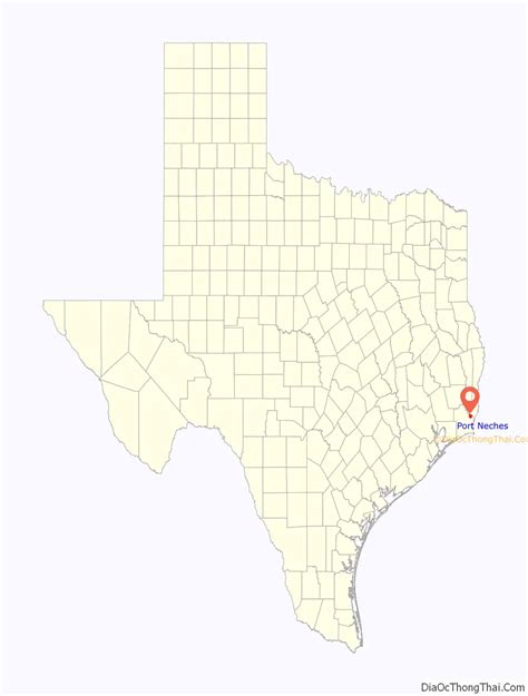 Map of Port Neches city - Thong Thai Real