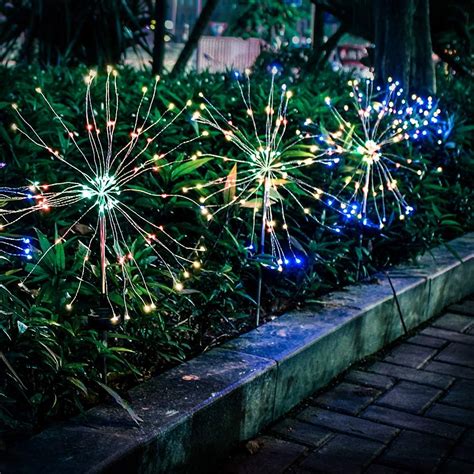 Epicgadget Solar Firework Light Led Multi Color Outdoor Firework