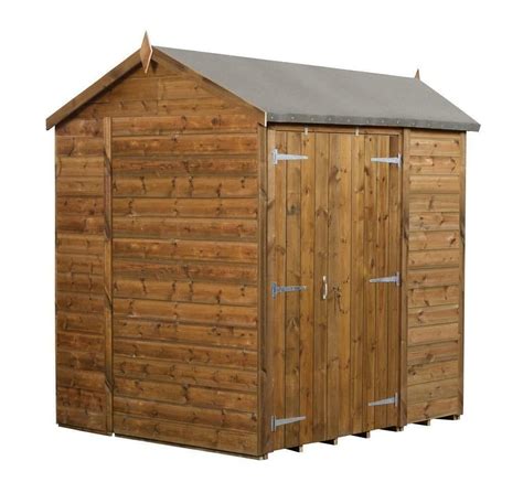 Empire Apex Shed Shiplap Tongue And Groove 6x6 Double Door With Windows